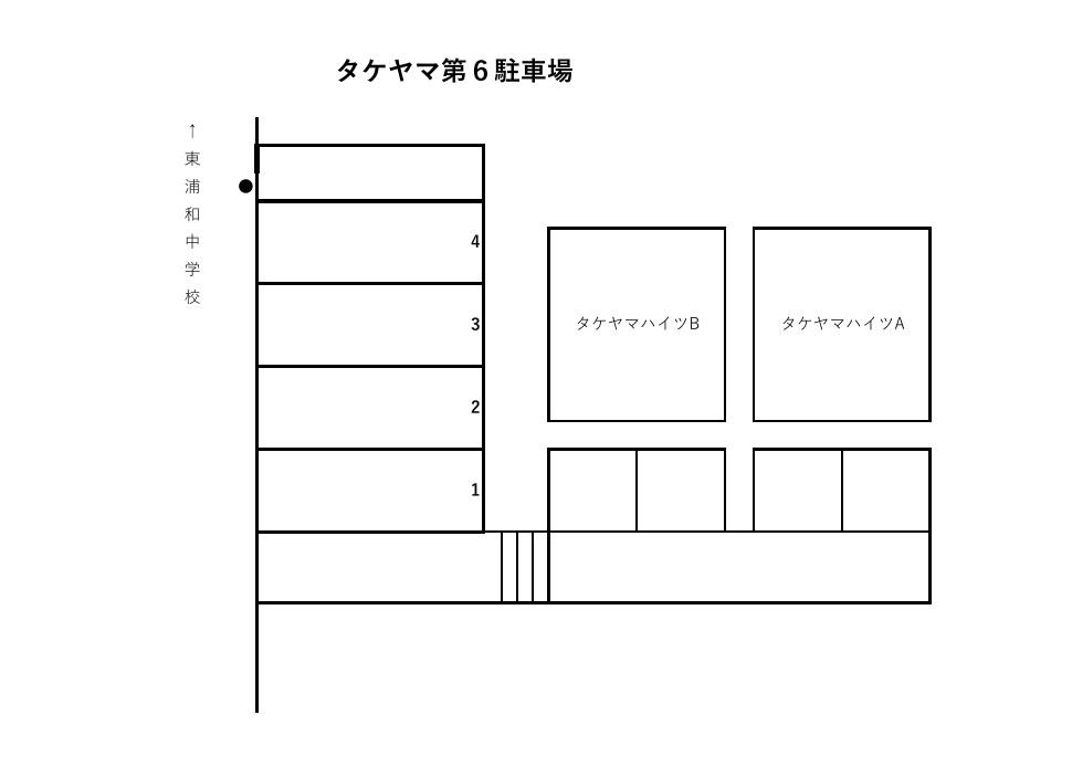 タケヤマ第6駐車場の駐車配置図