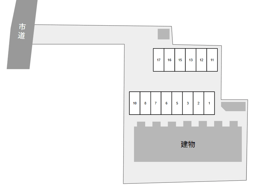 GRASSY別駐車場の駐車配置図