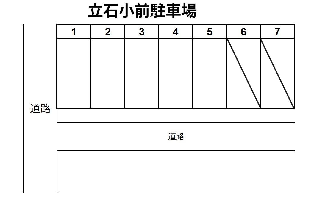 立石小前駐車場の駐車配置図