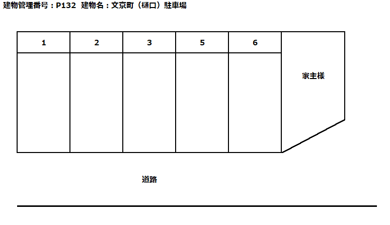 文京町(樋口)駐車場の駐車配置図