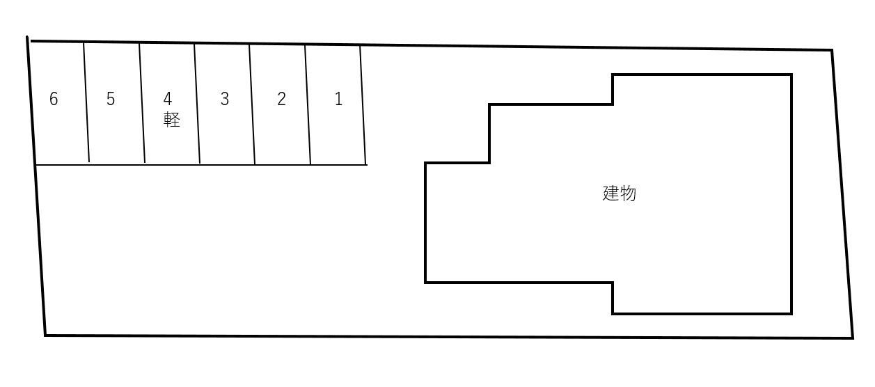 メゾンドバロン福津の駐車配置図