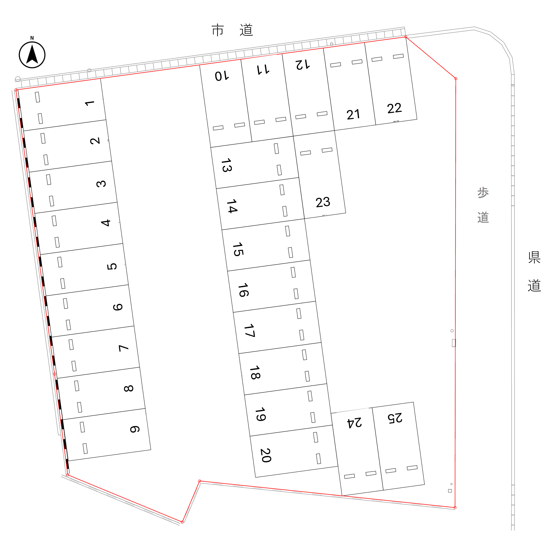 広又サカモト駐車場の駐車配置図