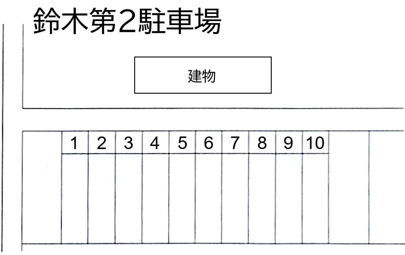 鈴木第2駐車場の駐車配置図