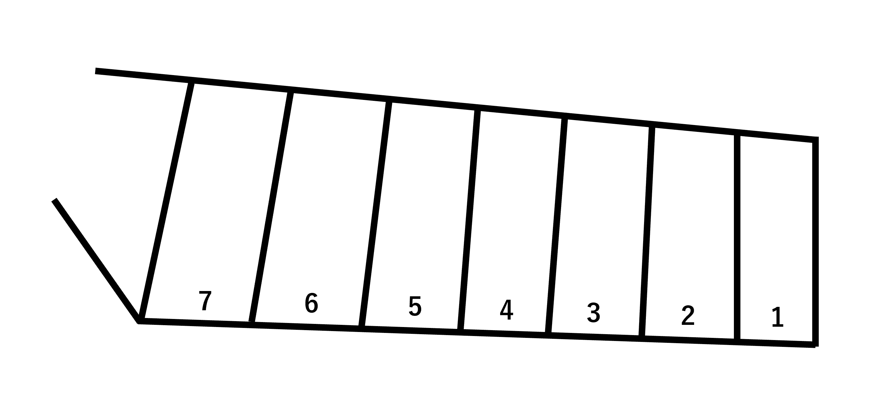 徳丸田中駐車場の駐車配置図