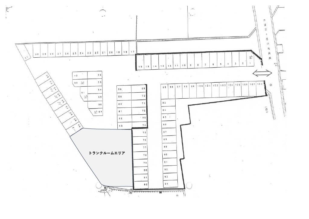 村田ガレージの駐車配置図