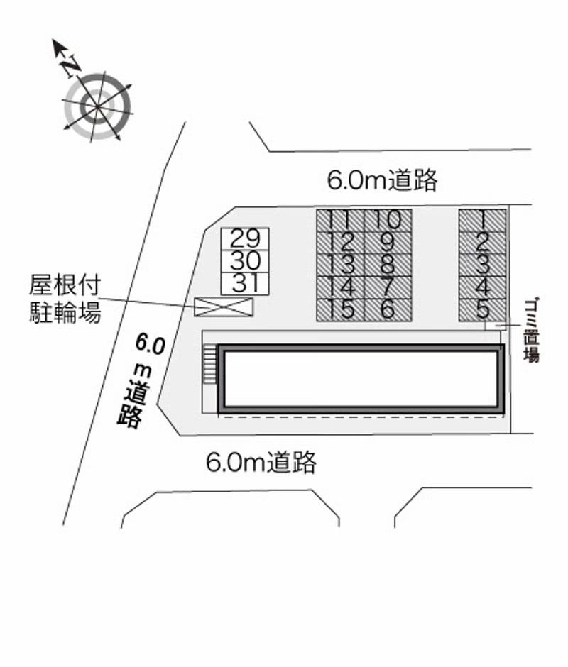 ハッピーハウスⅡ(39638) 敷地外駐車場の駐車配置図