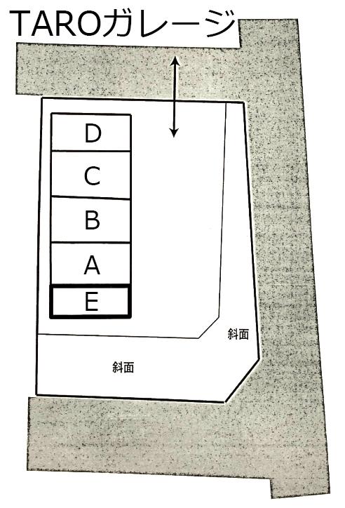 TAROガレージの駐車配置図