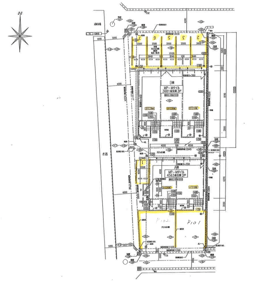 夢クレヨン Aの駐車配置図