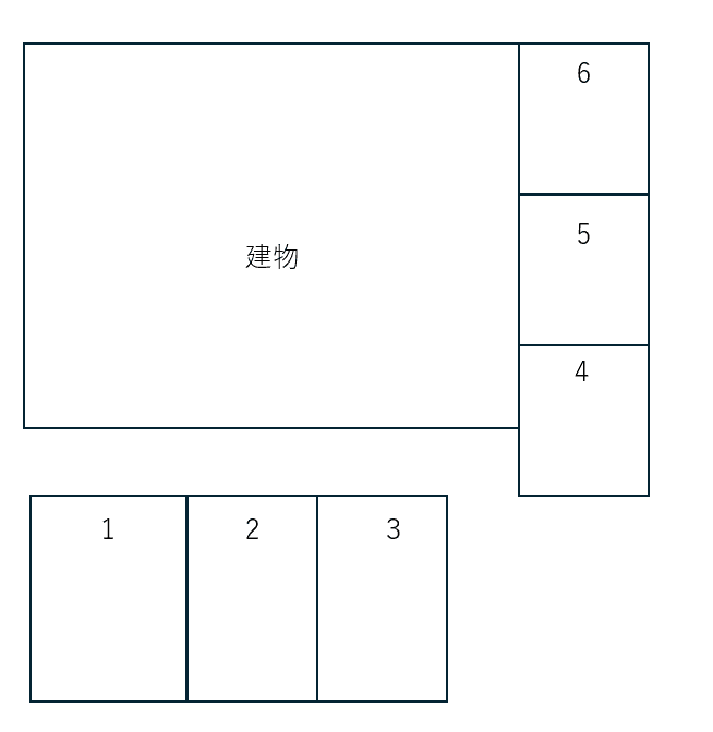 飯島テラスハウス横駐車場の駐車配置図