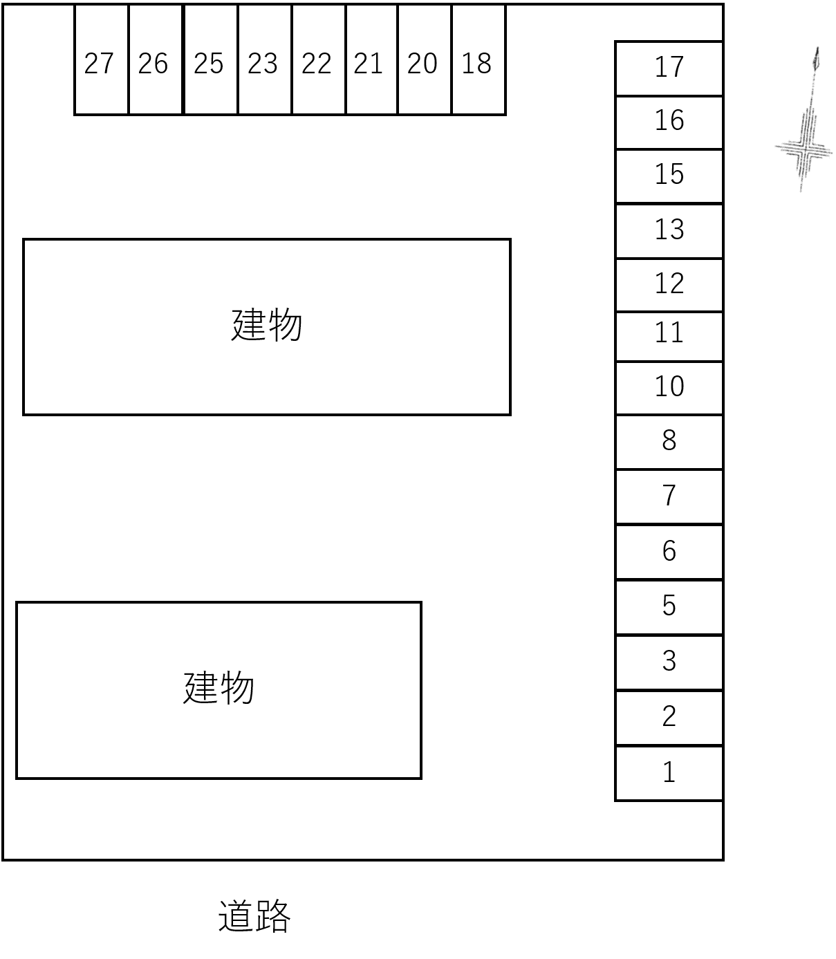 プレミエールA・B別駐車場の駐車配置図