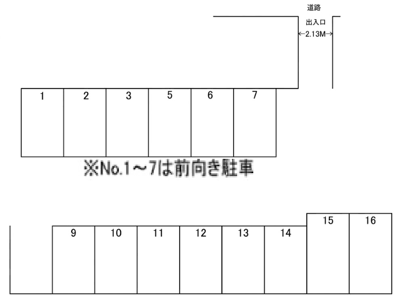 橋本駅前駐車場の駐車配置図