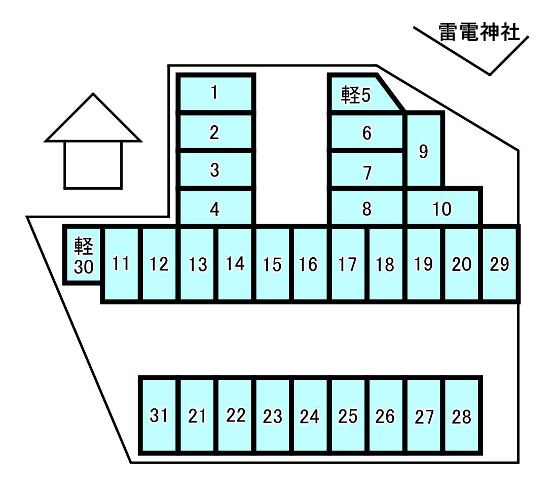 野沢駐車場の駐車配置図