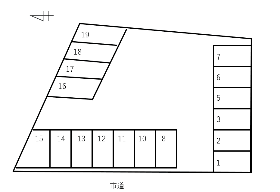 大西産業モータープール(東神田)の駐車配置図