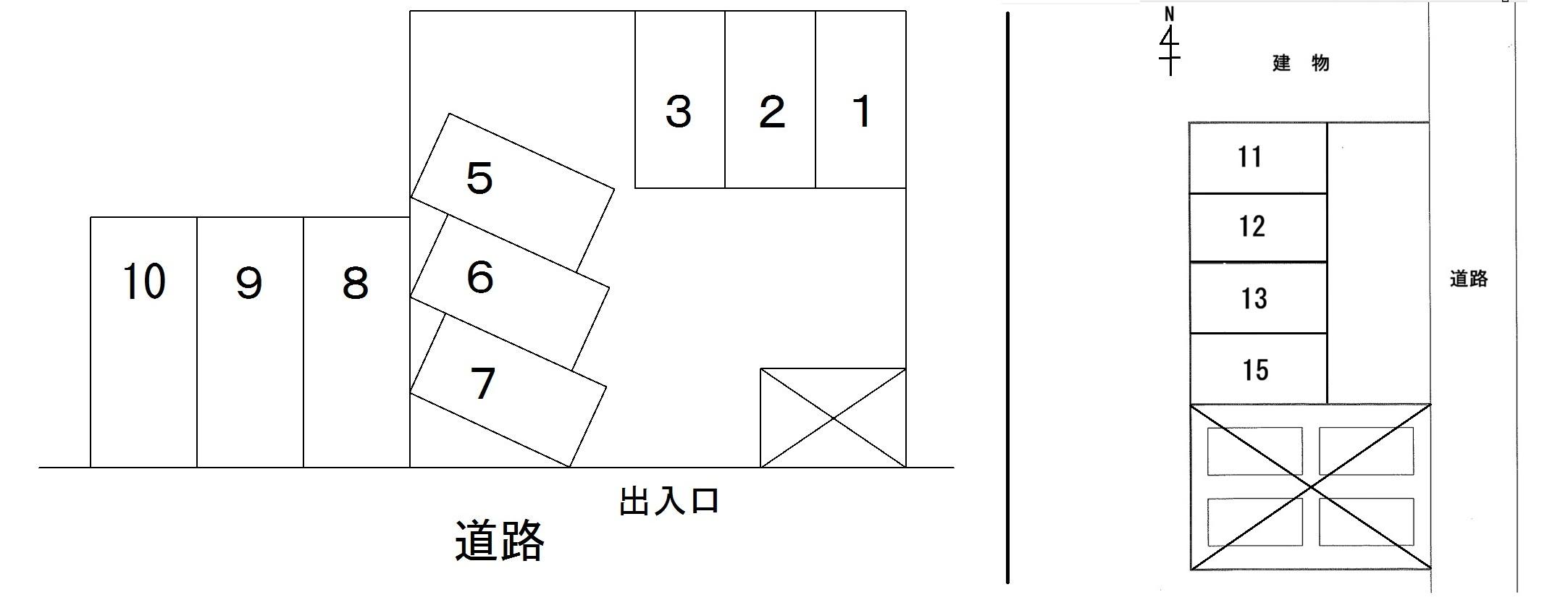 会田駐車場の駐車配置図