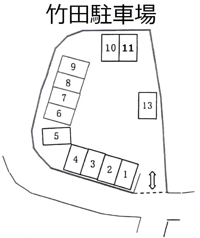 竹田駐車場の駐車配置図