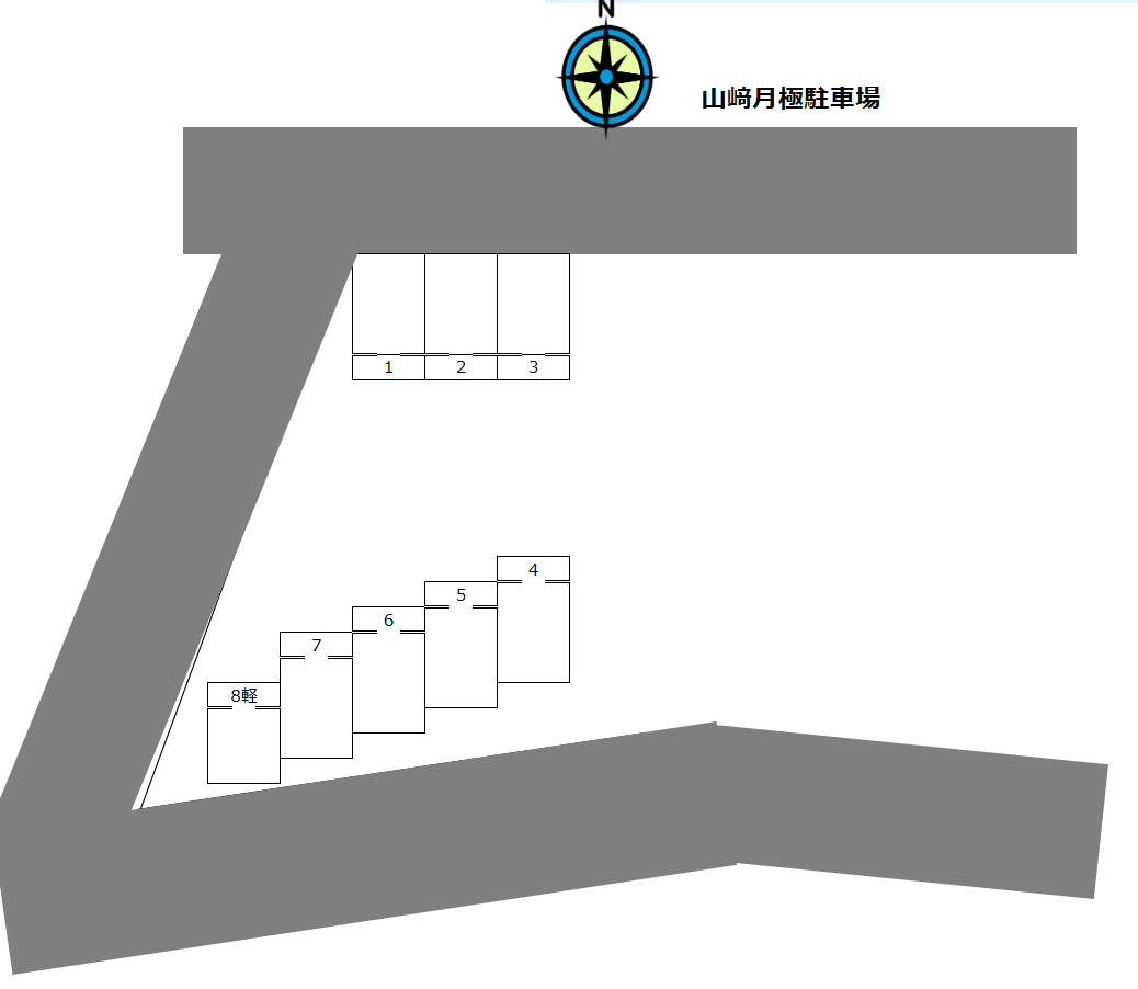 山﨑月極駐車場の駐車配置図