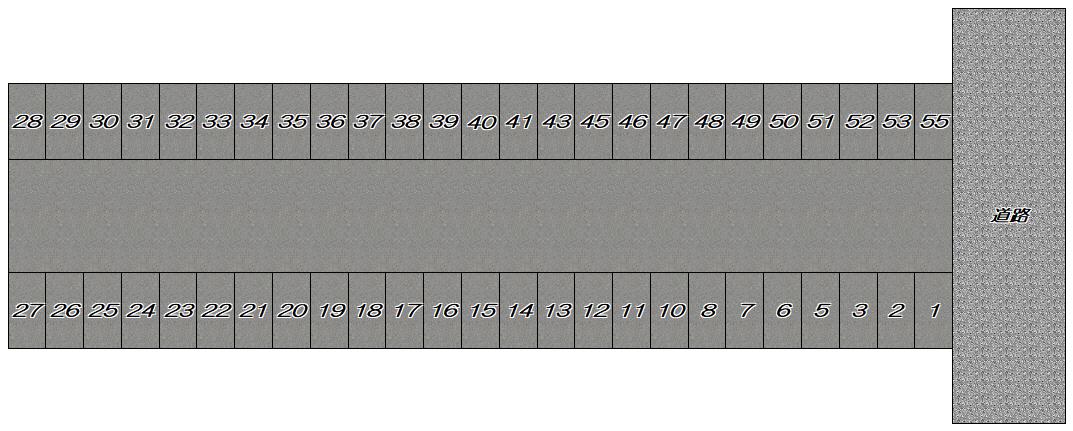 モータープール川端北の駐車配置図