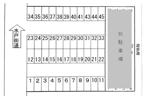 新宿3−12駐車場の駐車配置図
