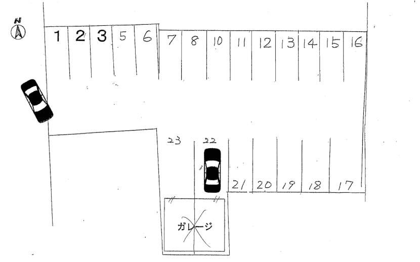 元町駐車場の駐車配置図