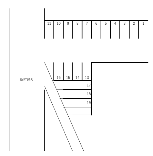 竹内駐車場の駐車配置図