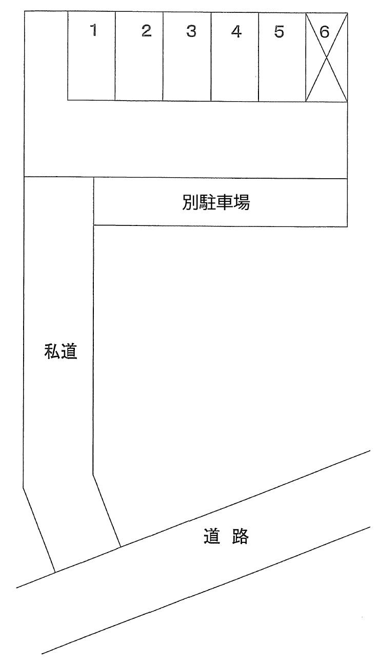 二本木駐車場の駐車配置図