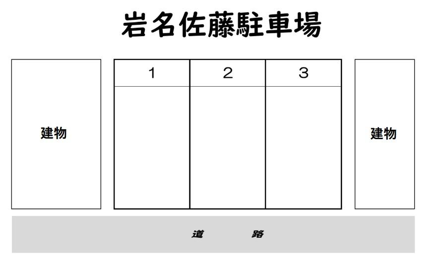 岩名佐藤駐車場の駐車配置図