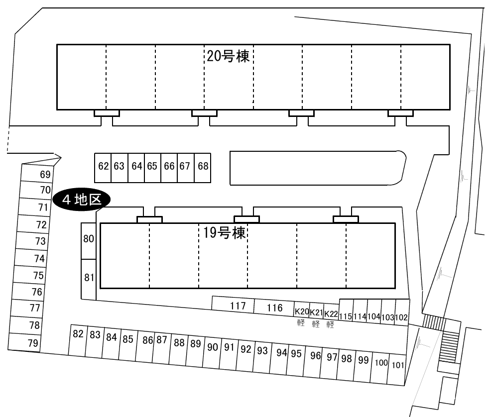 黒松第二_第4地区の駐車配置図