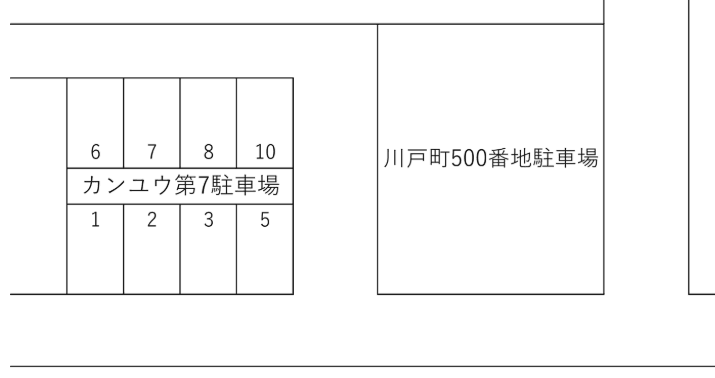 カンユウ第7駐車場の駐車配置図