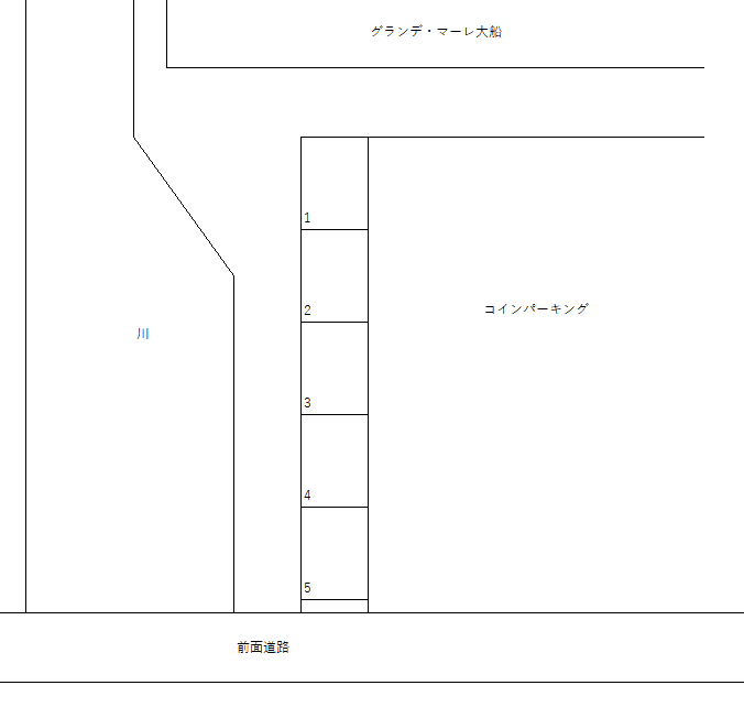 グランデ・マーレ大船付属駐車場の駐車配置図
