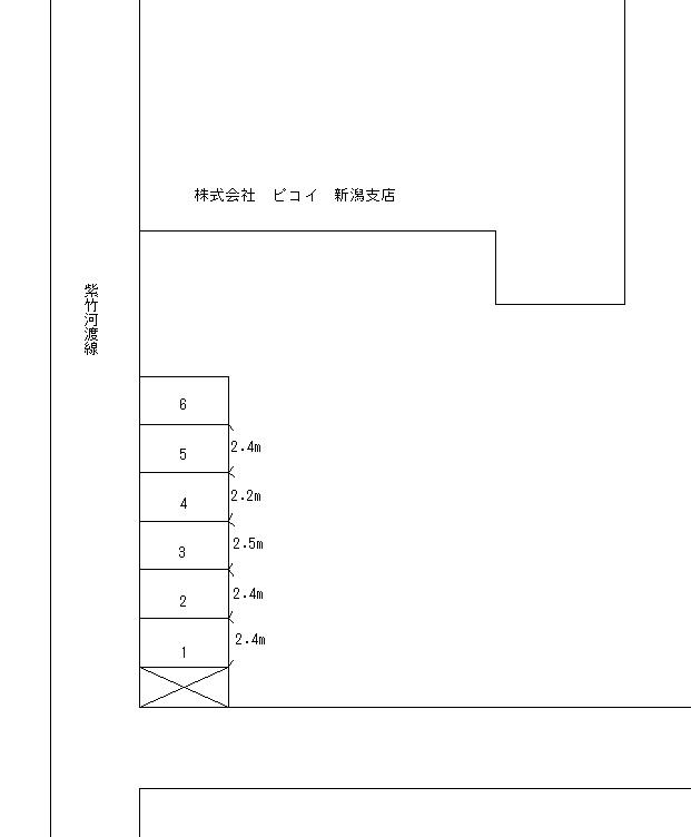 ピコイ駐車場の駐車配置図