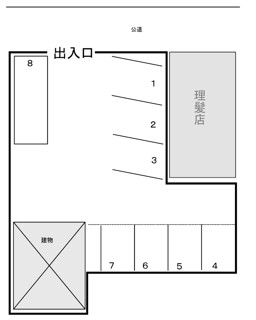 【54】浪花町11丁目駐車場の駐車配置図