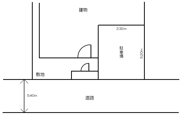 関駐車場の駐車配置図
