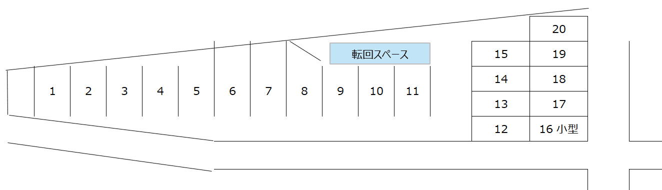 ゆたかパーキングの駐車配置図