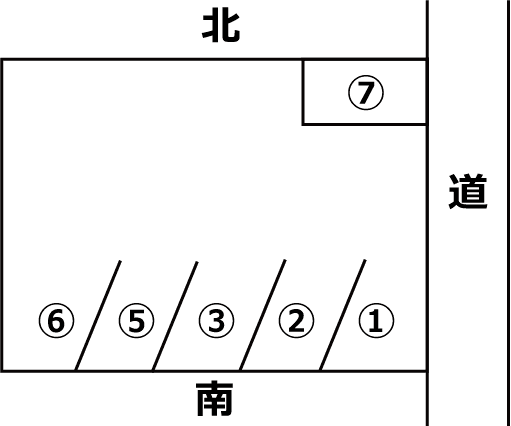 伊福町3丁目M月極駐車場の駐車配置図