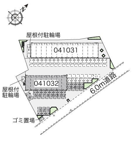 フジヤマB(41032)の駐車配置図