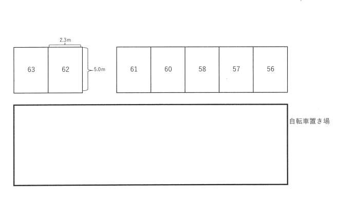 第二山本マンションの駐車配置図