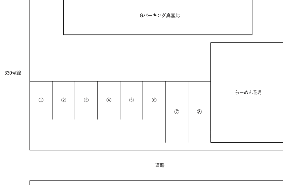 Gパーキング真嘉比の駐車配置図