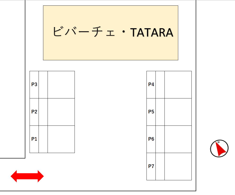 ビバーチェTATARAの駐車配置図