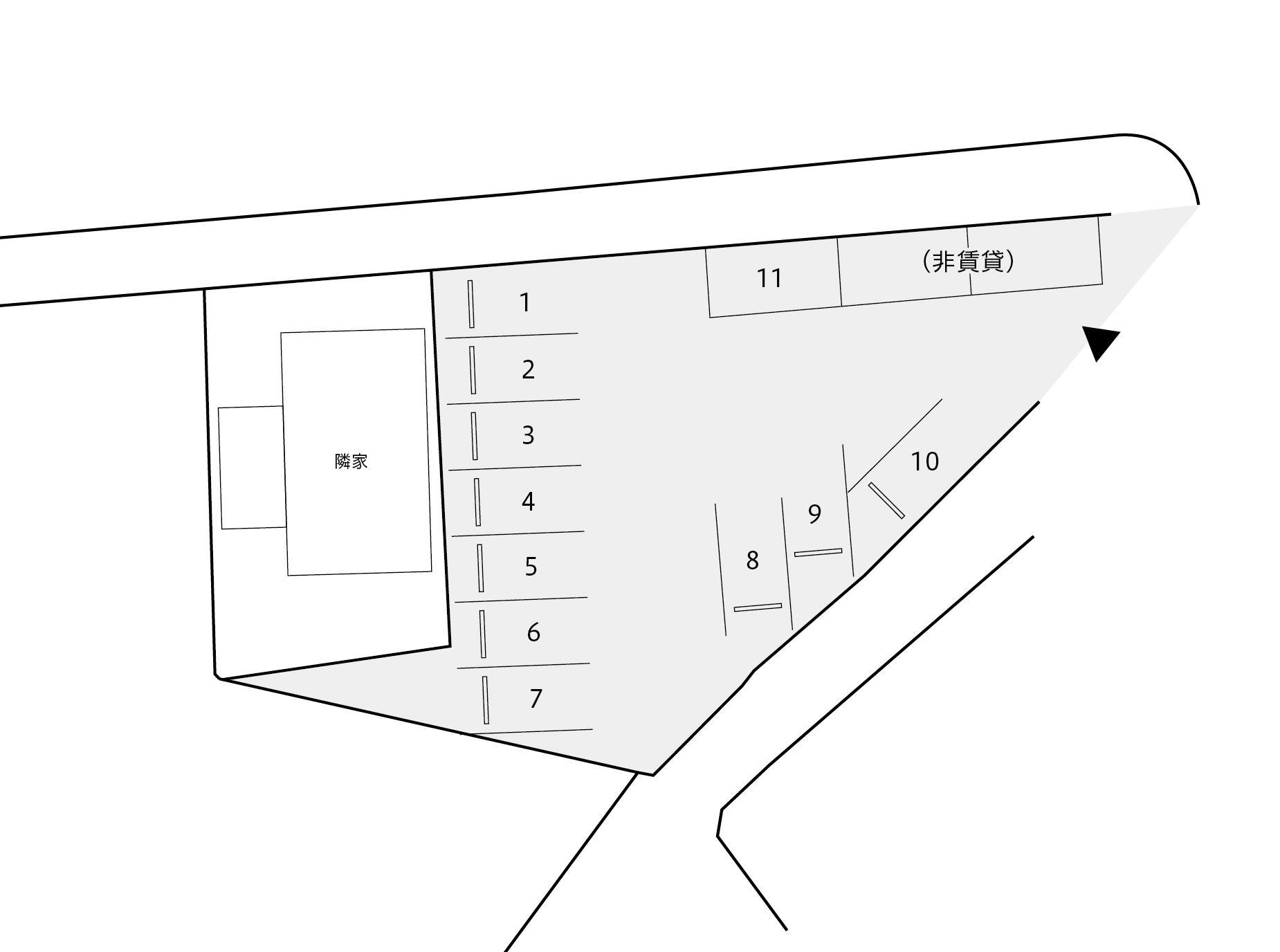 藤沢市本町3丁目駐車場の駐車配置図