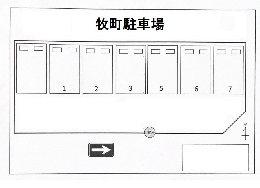 牧町駐車場の駐車配置図