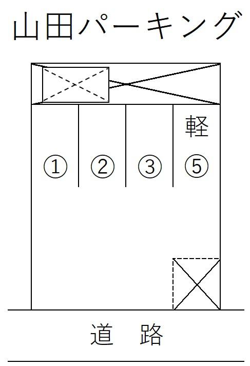 山田パーキングの駐車配置図