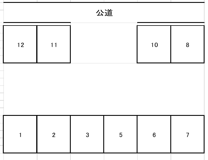 和合ケ丘1丁目駐車場の駐車配置図