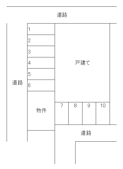 沼山津1丁目駐車場の駐車配置図