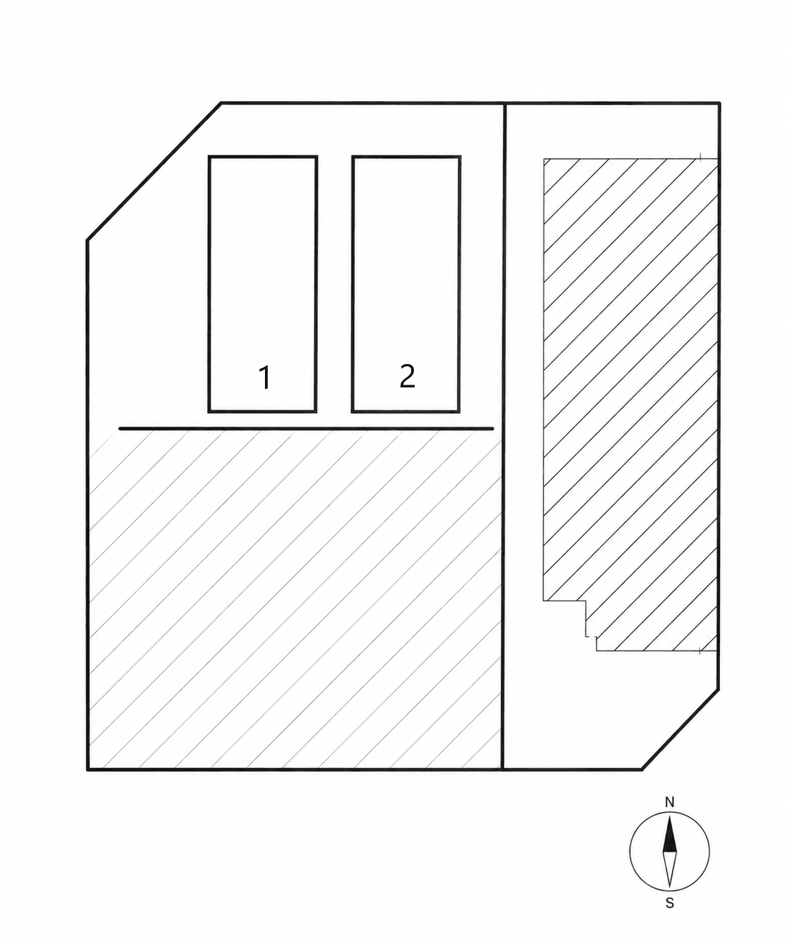 森合 的場パーキングの駐車配置図