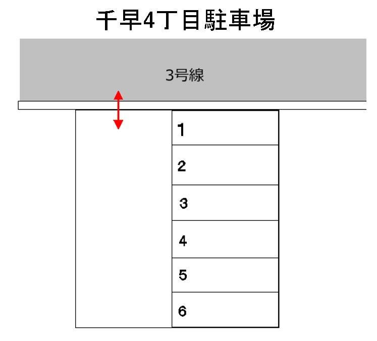 千早4丁目駐車場の駐車配置図