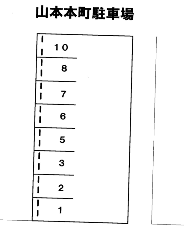 山本本町駐車場の駐車配置図