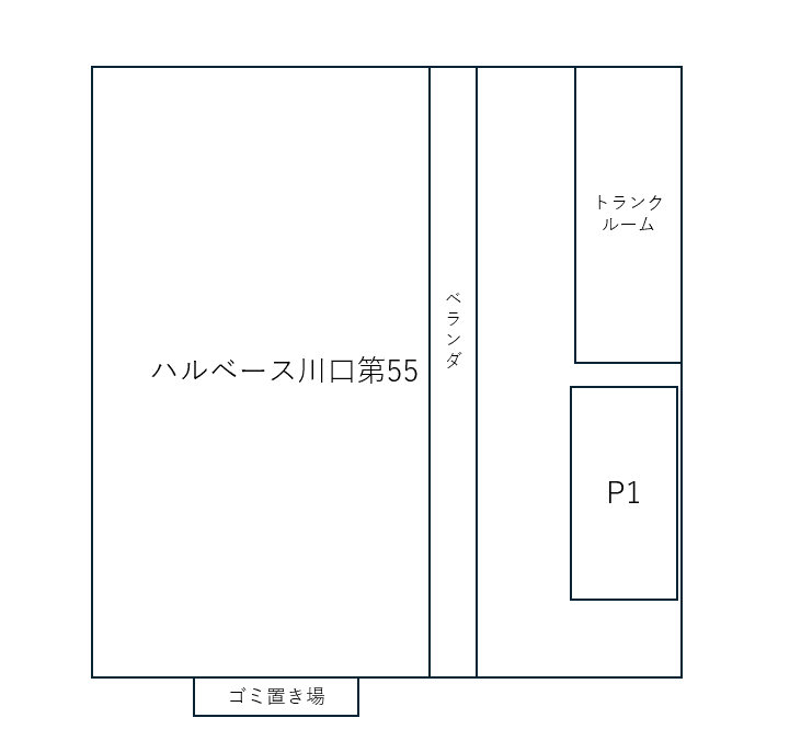 ハルベース川口第55の駐車配置図