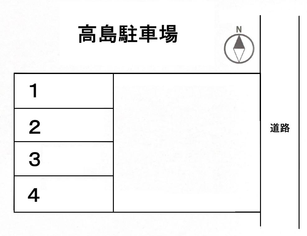 高島駐車場の駐車配置図