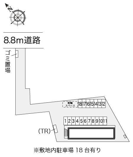シェソワ 美原(12343)の駐車配置図