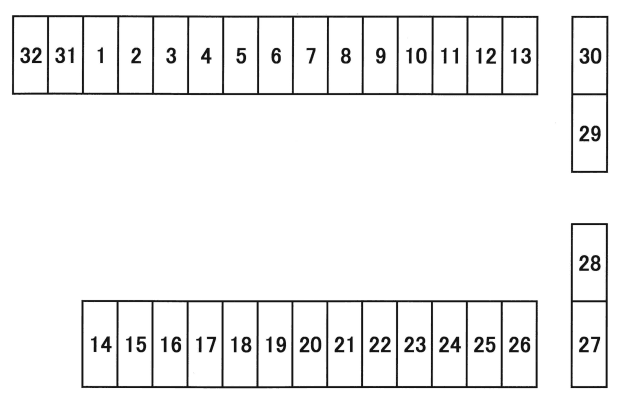 田井島3丁目パーキングの駐車配置図